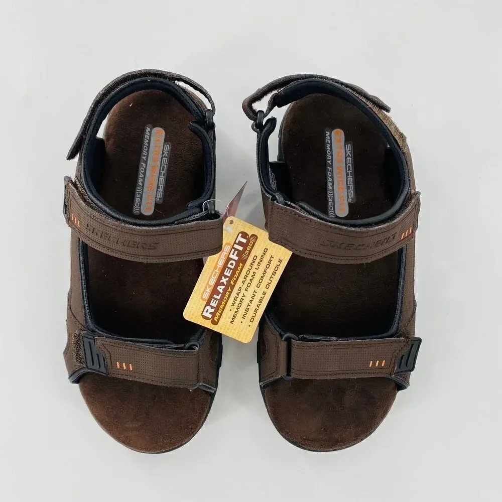 NWT SKECHERS Relaxed Fit Conner-Louden Sandals in Brown Size 7